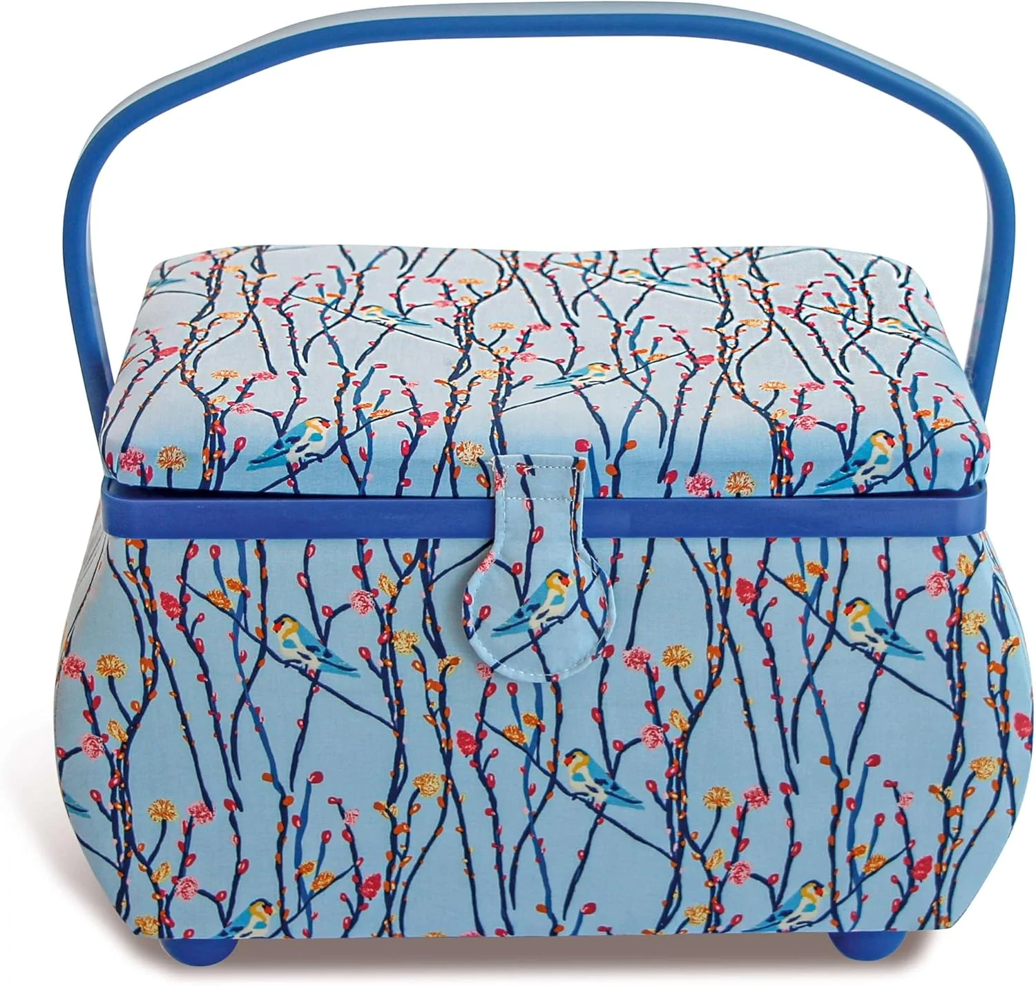 سبد خیاطی پریم 612082، پنبه ای، آبی روشن، 32 x 20.5 x 21 سانتی متر