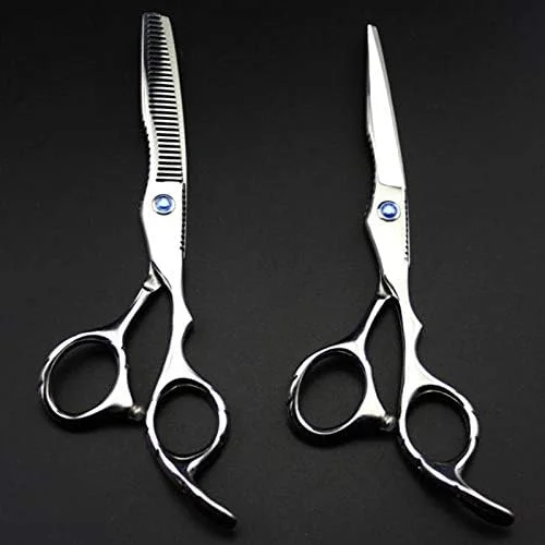 قیچی اصلاح مو 6 اینچی، قیچی آرایشگری، قیچی کم حجم کننده مو، ست قیچی اصلاح مو - مدل B قیچی اصلاح مو 6 اینچی، قیچی آرایشگری، قیچی کم حجم کننده مو، ست قیچی اصلاح مو - مدل B