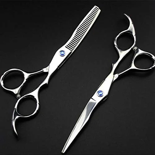 قیچی اصلاح مو 6 اینچی، قیچی آرایشگری، قیچی کم حجم کننده مو، ست قیچی اصلاح مو - مدل B قیچی اصلاح مو 6 اینچی، قیچی آرایشگری، قیچی کم حجم کننده مو، ست قیچی اصلاح مو - مدل B