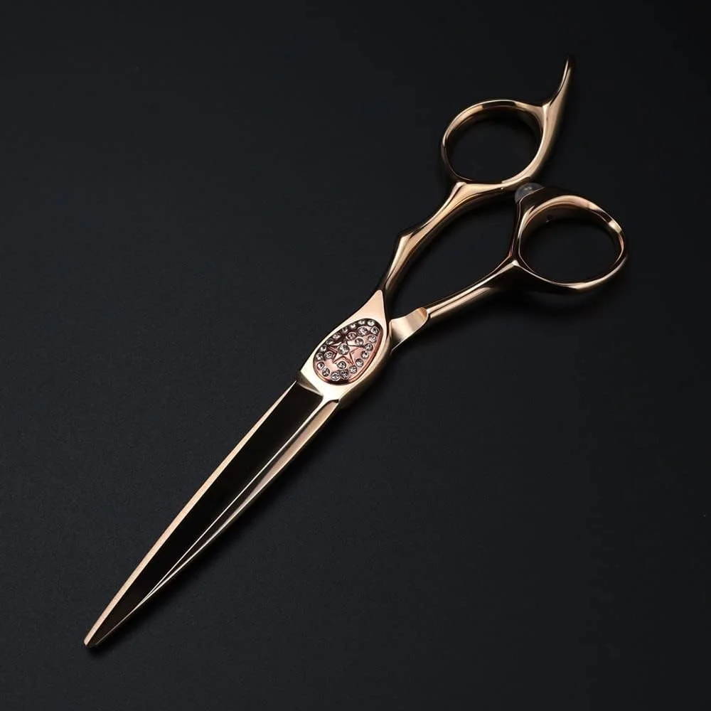 قیچی آرایشگری مو، قیچی اصلاح مو، 6 اینچ حرفه ای ژاپن 440C فولاد رزگلد قیچی مو، قیچی آرایشگری، قیچی پیتاژ مو