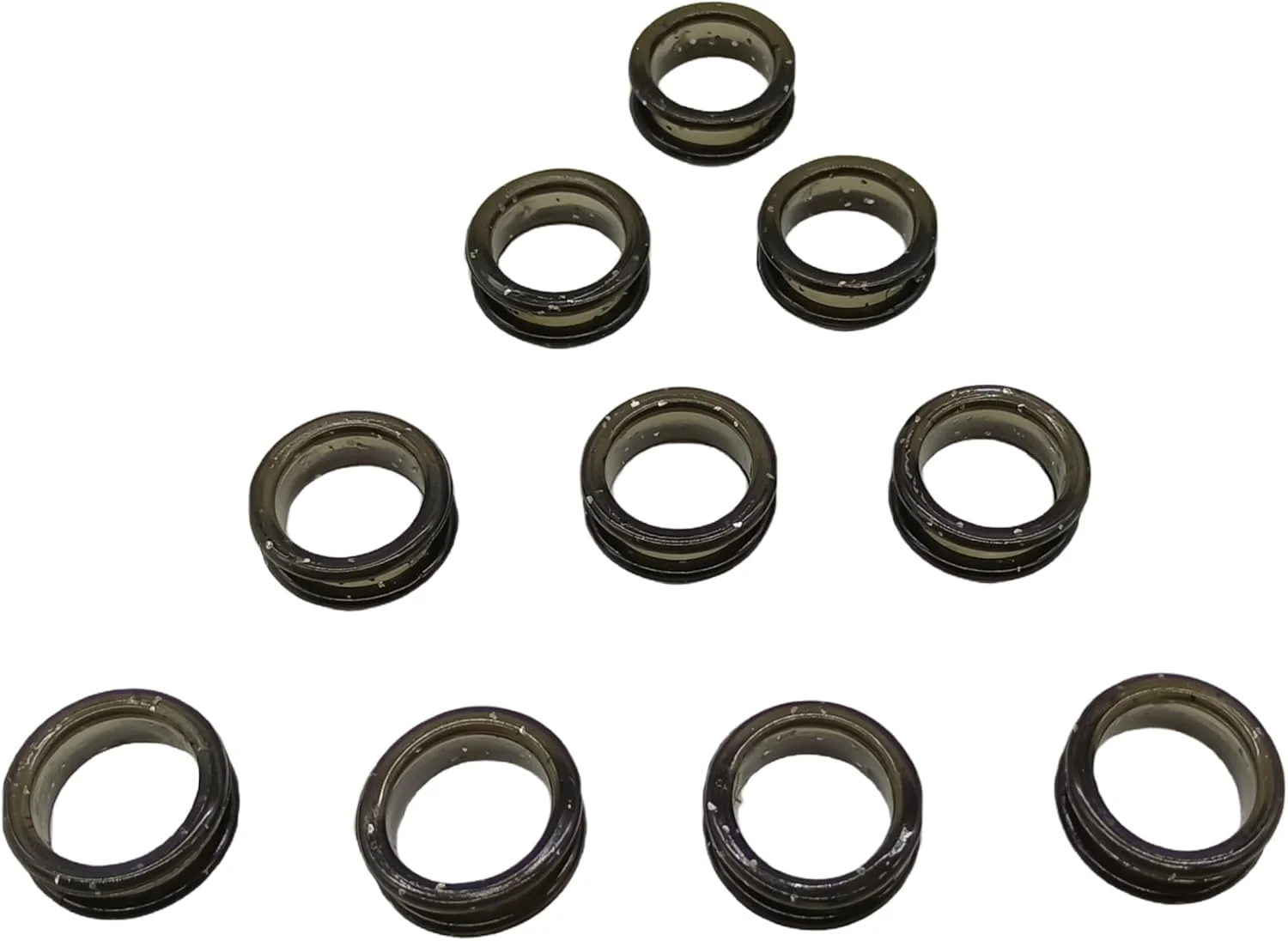کافورتی 10 عدد حلقه های انگشتی قیچی آرایشگری لاستیکی مناسب برای قیچی آرایشگری (مشکی)
