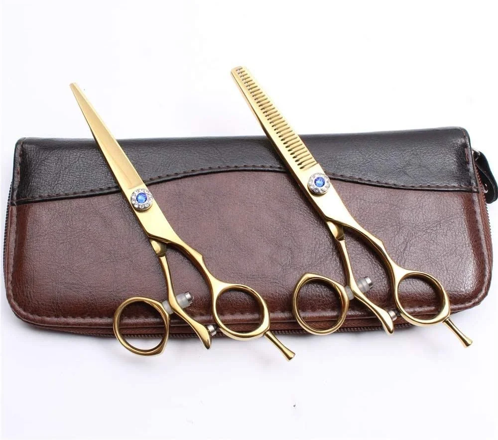 قیچی آرایشگری CENAP، 5.5 اینچ، ژاپن 440C رنگ طلایی دسته چرخشی حرفه ای، قیچی اصلاح و نازک کننده مو، ابزار آرایشگری، قیچی آرایشگری (C9019 Jin C 5.5yy) قیچی آرایشگری CENAP، 5.5 اینچ، ژاپن 440C رنگ طلایی دسته چرخشی حرفه ای، قیچی اصلاح و نازک کننده مو، ابزار آرایشگری، قیچی آرایشگری (C9019 Jin C 5.5yy)