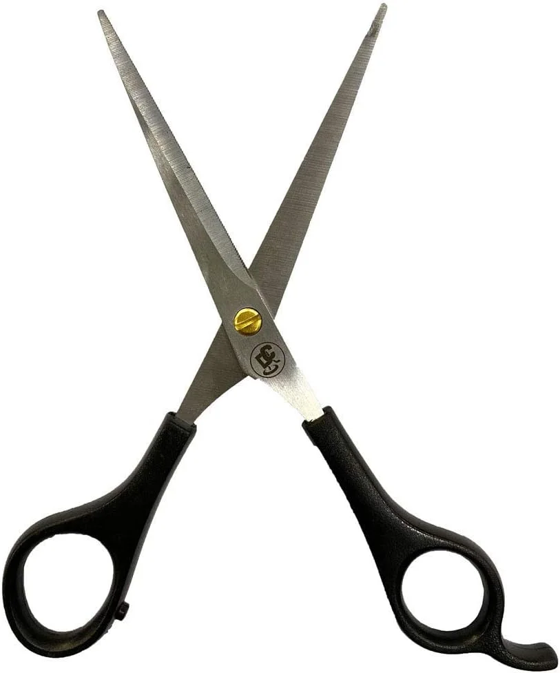 Aravli Moustache/Beard/Eyebrow/Nose Hair Trimming Scissor for Men and Women Professional Stainless Steel Salon Barber Scissor For Multipurpose Use (Size- 6.5 inch)
