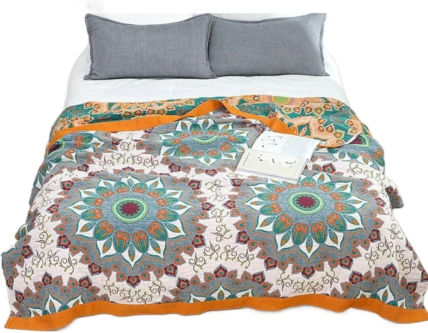 پتوی مخمل خواب دار CBNERDS، پتوی ظریف طرح دم طاووس، پتوی نخی، ژاکارد دو طرفه برای پتوی مسافرتی منزل