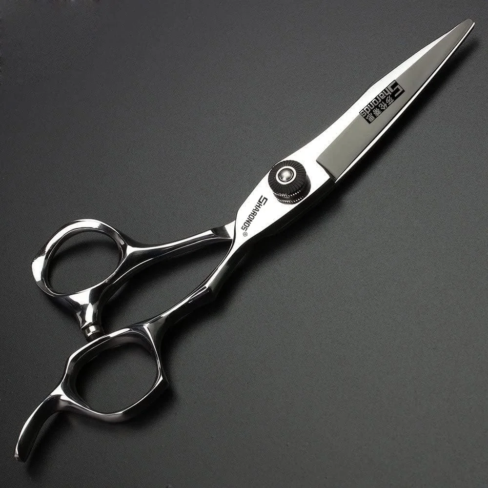 قیچی آرایشگری حرفه ای 5.5 اینچی AXEMOORE ژاپنی 440 C (قیچی تخت 5.5 اینچی - B)