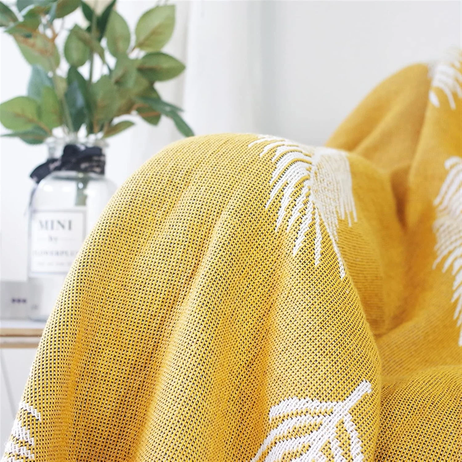 پتوی مخمل خواب دار CBNERDS، پتوی ساده مبل، حوله مبل طرح برگ های زرد، روتختی ضد گرد و غبار، پتوی پیک نیک، فرش خانگی (130x180 سانتی متر)