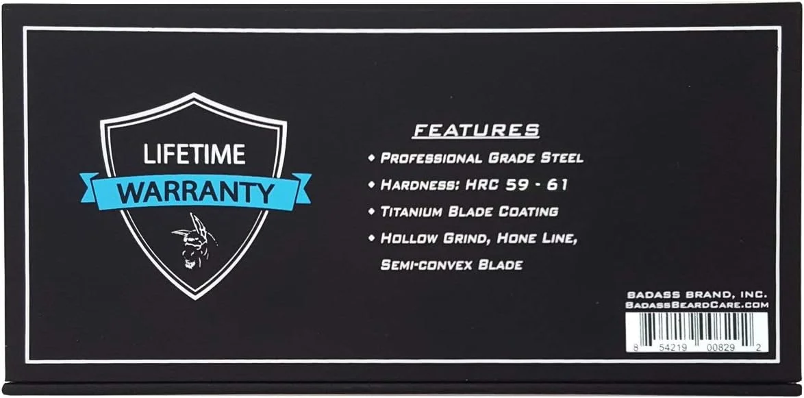 قیچی حالت دهنده ریش مردانه Badass Beard Care سری طلایی - 13 سانتی متر طول، فولاد ضد زنگ درجه جراحی (HRC 59-61)، دستگیره تنظیم کشش دستی قیچی حالت دهنده ریش مردانه Badass Beard Care سری طلایی - 13 سانتی متر طول، فولاد ضد زنگ درجه جراحی (HRC 59-61)، دستگیره تنظیم کشش دستی