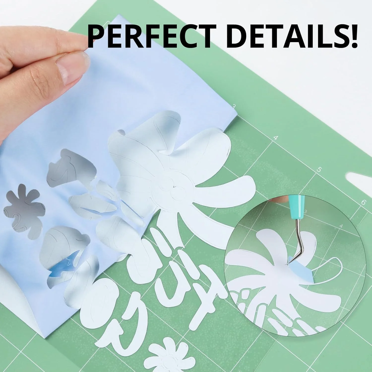 وینیل انتقال حرارت HTVRONT HTV - وینیل آبی 30.5 سانتی متر در 2.4 متر برای تی شرت، وینیل حرارتی سازگار با دستگاه برش Cricut - برش و جدا کردن آسان برای طراحی انتقال حرارت (آبی کم رنگ)