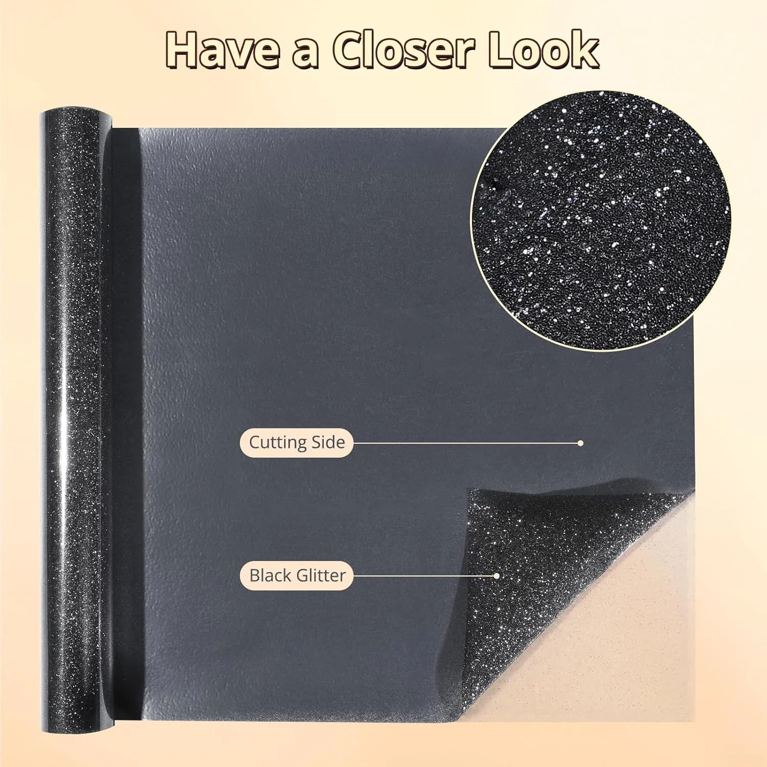 ورق وینیل حرارتی اکلیلی طلایی HTVRONT - وینیل حرارتی اتویی اکلیلی طلایی 25 در 152 سانتی‌متر برای انواع دستگاه‌های برش، رول وینیل انتقال حرارت اکلیلی برای تصعید - برش و جدا کردن آسان برای طراحی وینیل حرارتی