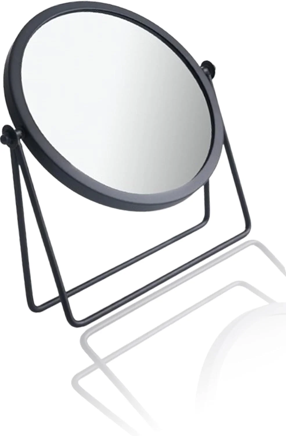 آینه آرایشی فلزی طرح قدیمی Sweet Seven - آینه رومیزی گرد یک طرفه برای میز آرایش، میز توالت و میز کار - 16.5 سانتی متر، مشکی آینه آرایشی فلزی طرح قدیمی Sweet Seven - آینه رومیزی گرد یک طرفه برای میز آرایش، میز توالت و میز کار - 16.5 سانتی متر، مشکی