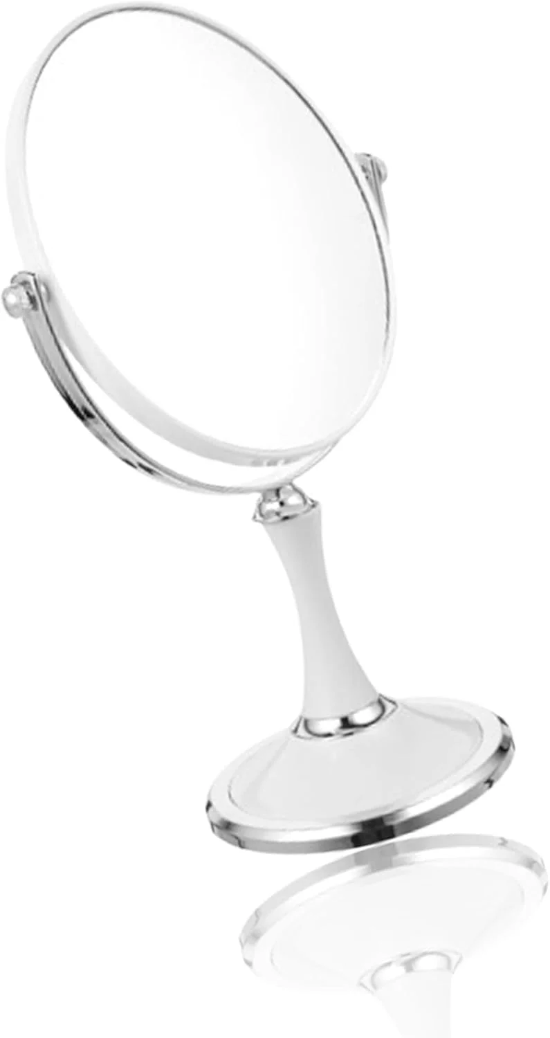 آینه رومیزی وینتیج Sweet Seven با پایه - آینه رومیزی دو طرفه چرخان با بزرگنمایی 1X/3X - سبک نقره ای با ارتفاع 33 سانتی متر، آینه آرایشی رومیزی (بیضی) آینه رومیزی وینتیج Sweet Seven با پایه - آینه رومیزی دو طرفه چرخان با بزرگنمایی 1X/3X - سبک نقره ای با ارتفاع 33 سانتی متر، آینه آرایشی رومیزی (بیضی)