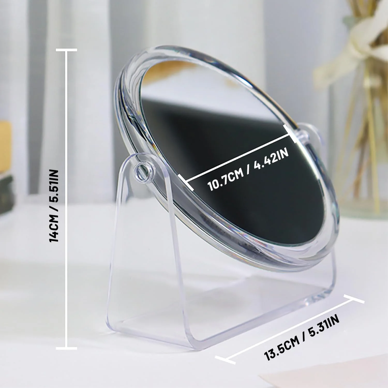 آینه آرایشی بزرگنمایی SPNOR، آینه دو طرفه اصلاح صورت مناسب حمام، چرخش 360 درجه، مناسب میز آرایش، آینه دایره ای برای حالت دادن به مو، زیبایی یا برداشتن ابرو آینه آرایشی بزرگنمایی SPNOR، آینه دو طرفه اصلاح صورت مناسب حمام، چرخش 360 درجه، مناسب میز آرایش، آینه دایره ای برای حالت دادن به مو، زیبایی یا برداشتن ابرو