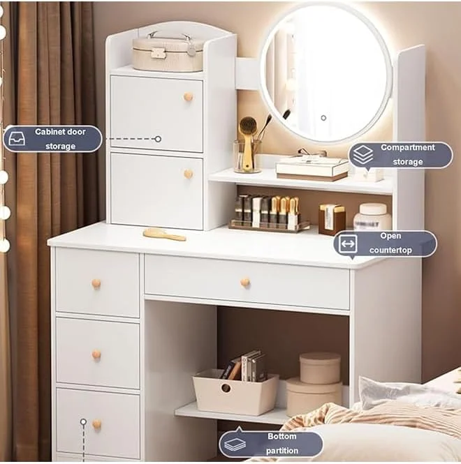 میز آرایش NKX با آینه تاشو میز آرایش NKX با آینه تاشو