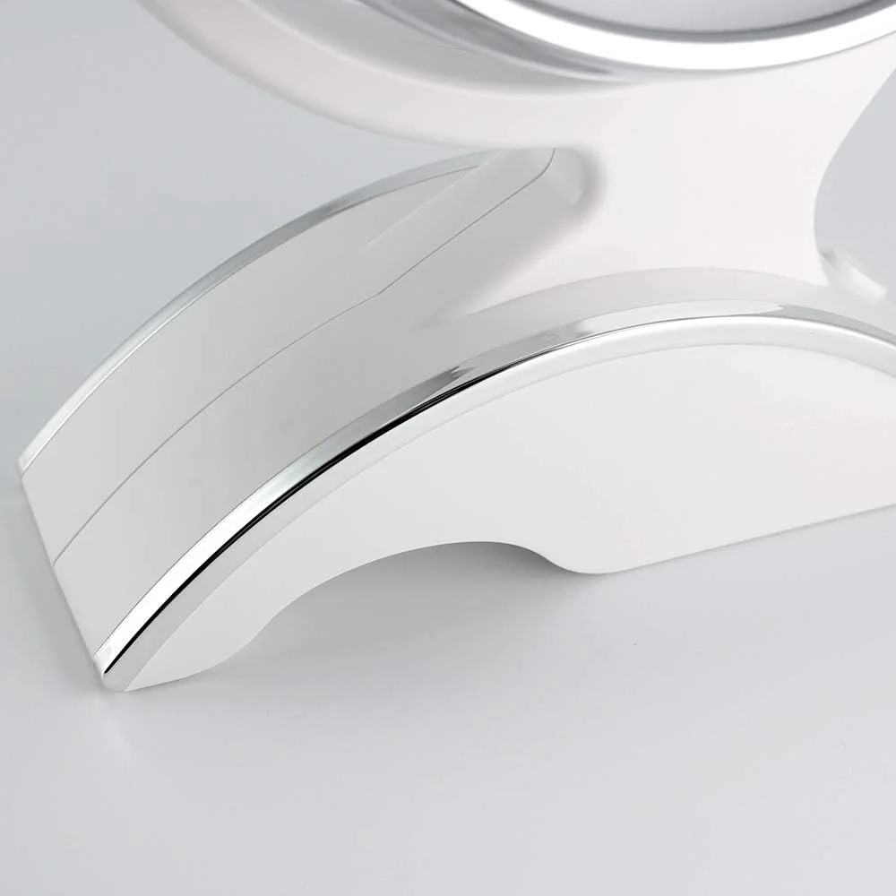 آینه آرایشی دو طرفه 360 درجه برف دانه ای با بزرگنمایی (سفید) آینه آرایشی دو طرفه 360 درجه برف دانه ای با بزرگنمایی (سفید)