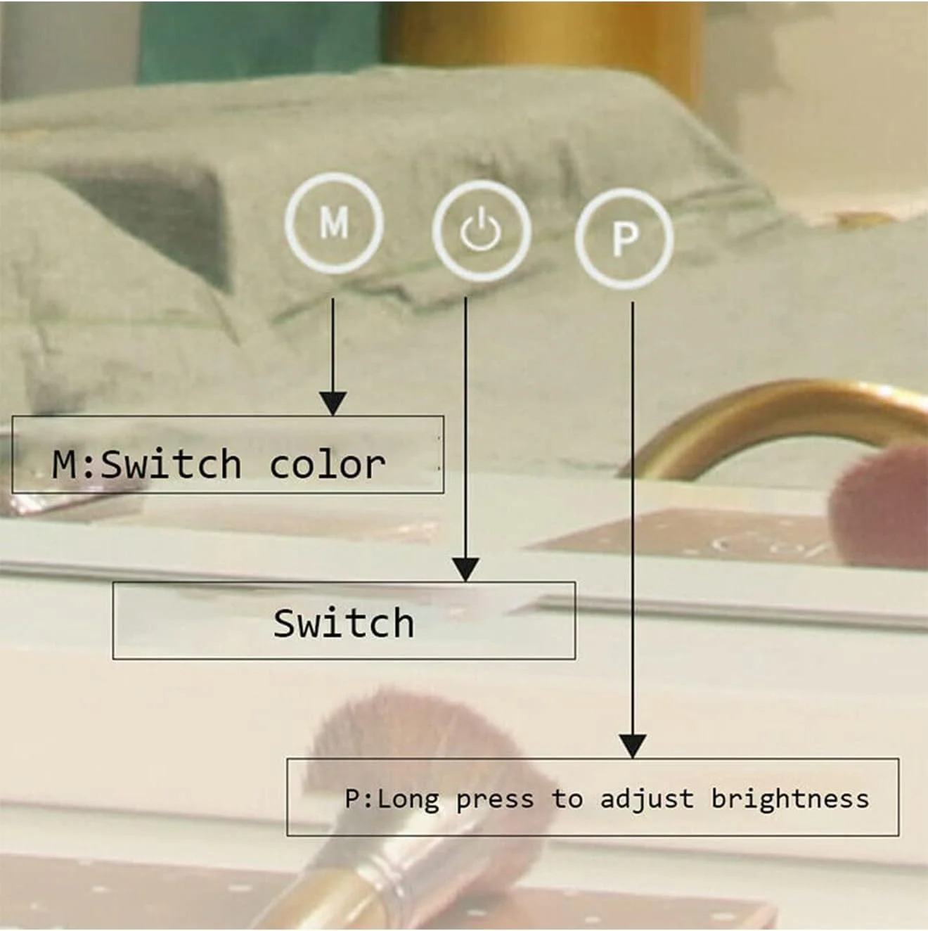 آینه آرایشی هالیوودی LIMOS با چراغ های LED، کنترل لمسی، آینه بزرگ آرایش با 15 لامپ، سفید (17LED سفید 62cmx54cm) آینه آرایشی هالیوودی LIMOS با چراغ های LED، کنترل لمسی، آینه بزرگ آرایش با 15 لامپ، سفید (17LED سفید 62cmx54cm)