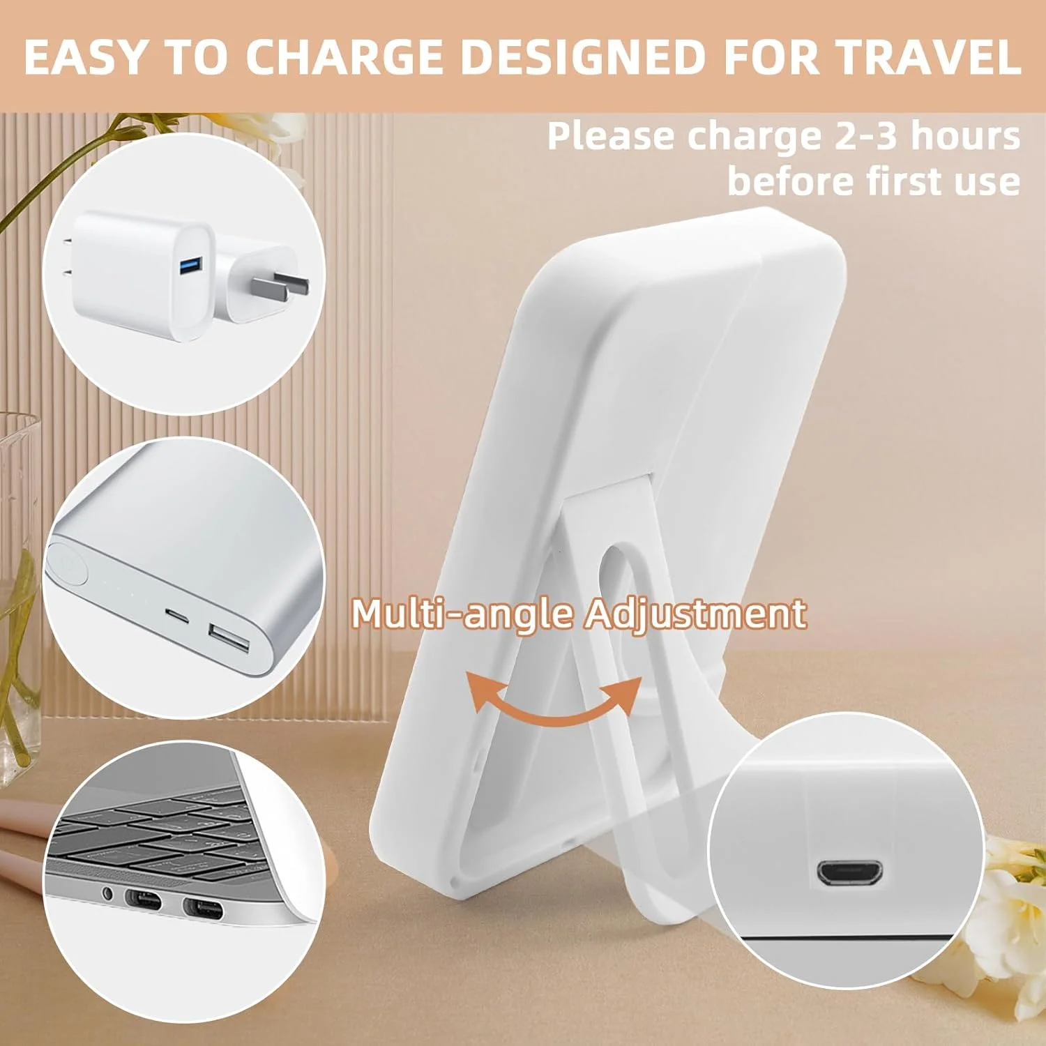 آینه آرایشی چراغ دار، آینه رومیزی شارژی با چراغ، آینه آرایشی با نور قابل تنظیم و کم نور شدن تدریجی با 3 رنگ، آینه آرایشی قابل حمل با کنترل لمسی برای مسافرت، هدیه برای زنان و دختران آینه آرایشی چراغ دار، آینه رومیزی شارژی با چراغ، آینه آرایشی با نور قابل تنظیم و کم نور شدن تدریجی با 3 رنگ، آینه آرایشی قابل حمل با کنترل لمسی برای مسافرت، هدیه برای زنان و دختران