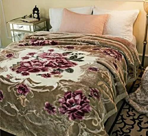 پتوی مینک دو لایه طرح برجسته گلدار نرم Bezzilish Home برای تخت دو نفره - طرح برجسته ای که اتاق شما را با جذابیت زنده افزایش می دهد - (چند رنگ، سبک وزن)