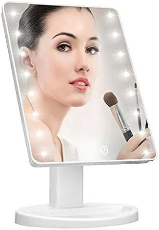آینه آرایشی چراغ دار KOOKIN با 16 چراغ LED، چرخش آزاد 180 درجه، صفحه لمسی، روشنایی قابل تنظیم، منبع تغذیه دوگانه باتری USB، آینه زیبایی حمام (سفید) آینه آرایشی چراغ دار KOOKIN با 16 چراغ LED، چرخش آزاد 180 درجه، صفحه لمسی، روشنایی قابل تنظیم، منبع تغذیه دوگانه باتری USB، آینه زیبایی حمام (سفید)