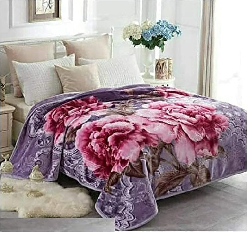 پتو دونفره مخمل پنبه ای Bezzilish Home مناسب برای زمستان های سنگین (چند رنگ، سایز کینگ) سبک وزن، بسته 1 عددی