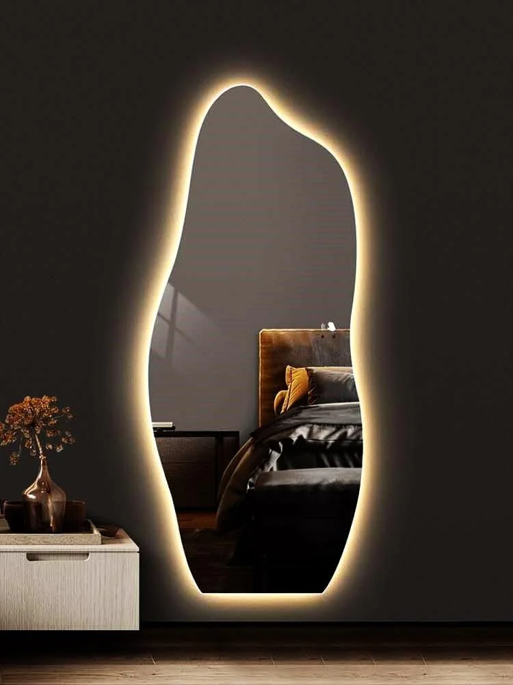 آینه قدی 170x70 سانتیمتر – آینه آرایشی دیواری LED با 3 حالت رنگی، کنترل لمسی، آینه بزرگ مناسب اتاق پرو – طراحی ایستاده، آویز یا تکیهداده شده (170X70) آینه قدی 170x70 سانتیمتر – آینه آرایشی دیواری LED با 3 حالت رنگی، کنترل لمسی، آینه بزرگ مناسب اتاق پرو – طراحی ایستاده، آویز یا تکیهداده شده (170X70)