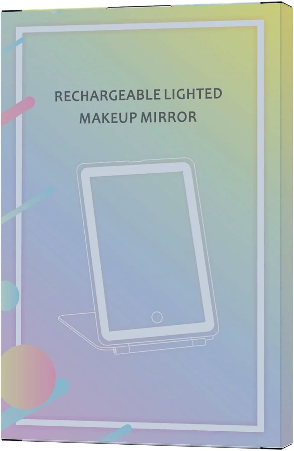 آینه آرایشی مسافرتی قابل شارژ FUNTOUCH با 72 چراغ LED، آینه زیبایی قابل حمل با نور، دارای 3 رنگ نور، صفحه لمسی دیمر دار، آینه آرایشی تاشو LED رومیزی با چراغ