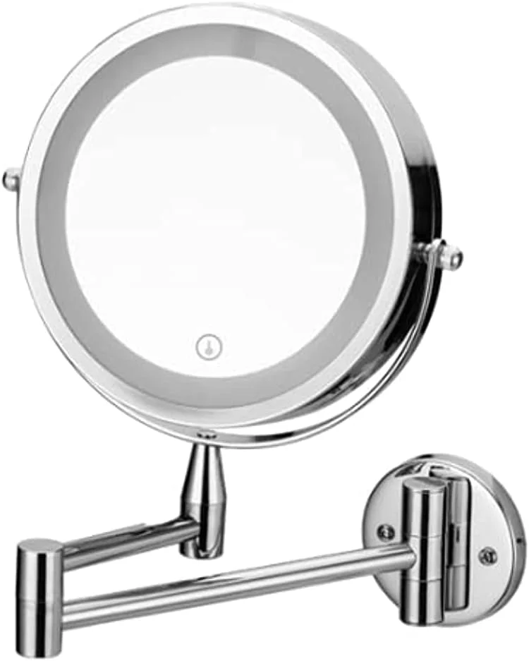 آینه آرایشی دیواری Floorsome با چراغ های LED و بزرگنمایی 1X/5X چرخش 360 درجه آینه روشویی قابل گسترش برای حمام، با باتری کار می کند (شامل نمی شود) 7 اینچ، کروم آینه آرایشی دیواری Floorsome با چراغ های LED و بزرگنمایی 1X/5X چرخش 360 درجه آینه روشویی قابل گسترش برای حمام، با باتری کار می کند (شامل نمی شود) 7 اینچ، کروم