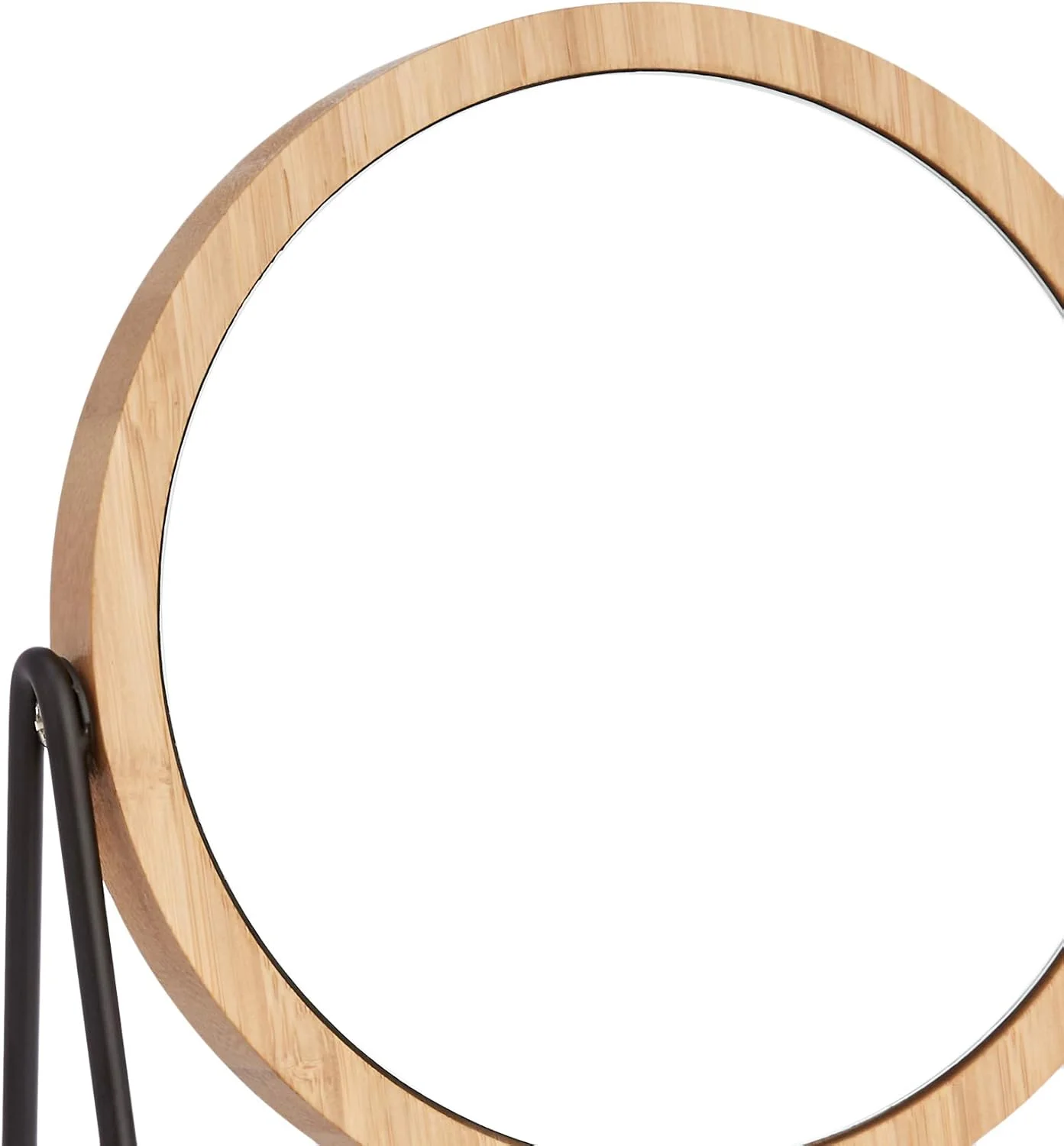 Amazon Basics Round Tabletop Mount Dressing Table Mirror with Silver and Bamboo Rim-1X/5X Magnification, 18.3 x 7.3 x 20.7 cm Amazon Basics Round Tabletop Mount Dressing Table Mirror with Silver and Bamboo Rim-1X/5X Magnification, 18.3 x 7.3 x 20.7 cm