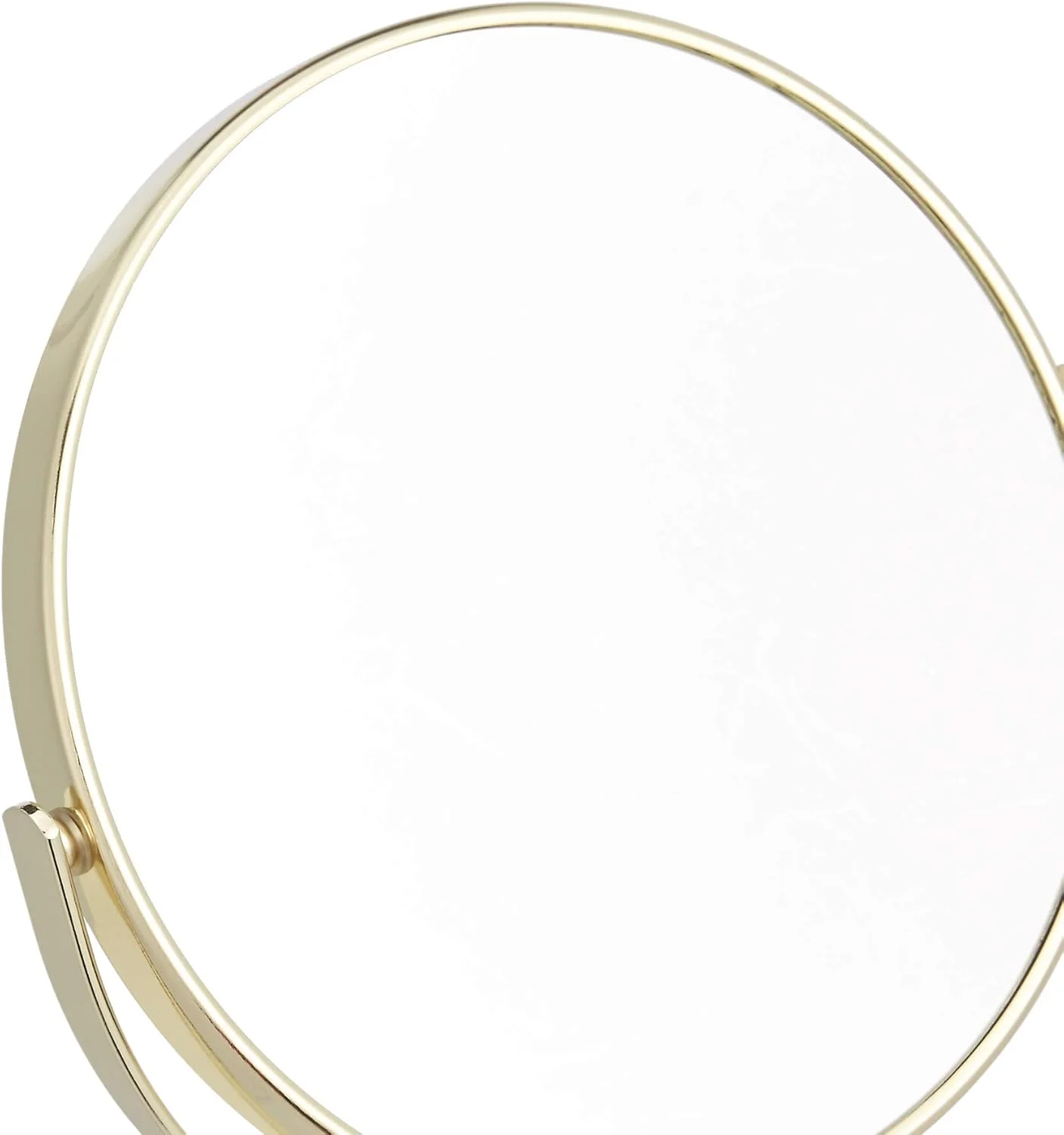 Amazon Basics Vanity Mirror - 1X/5X Magnification, Gold Amazon Basics Vanity Mirror - 1X/5X Magnification, Gold