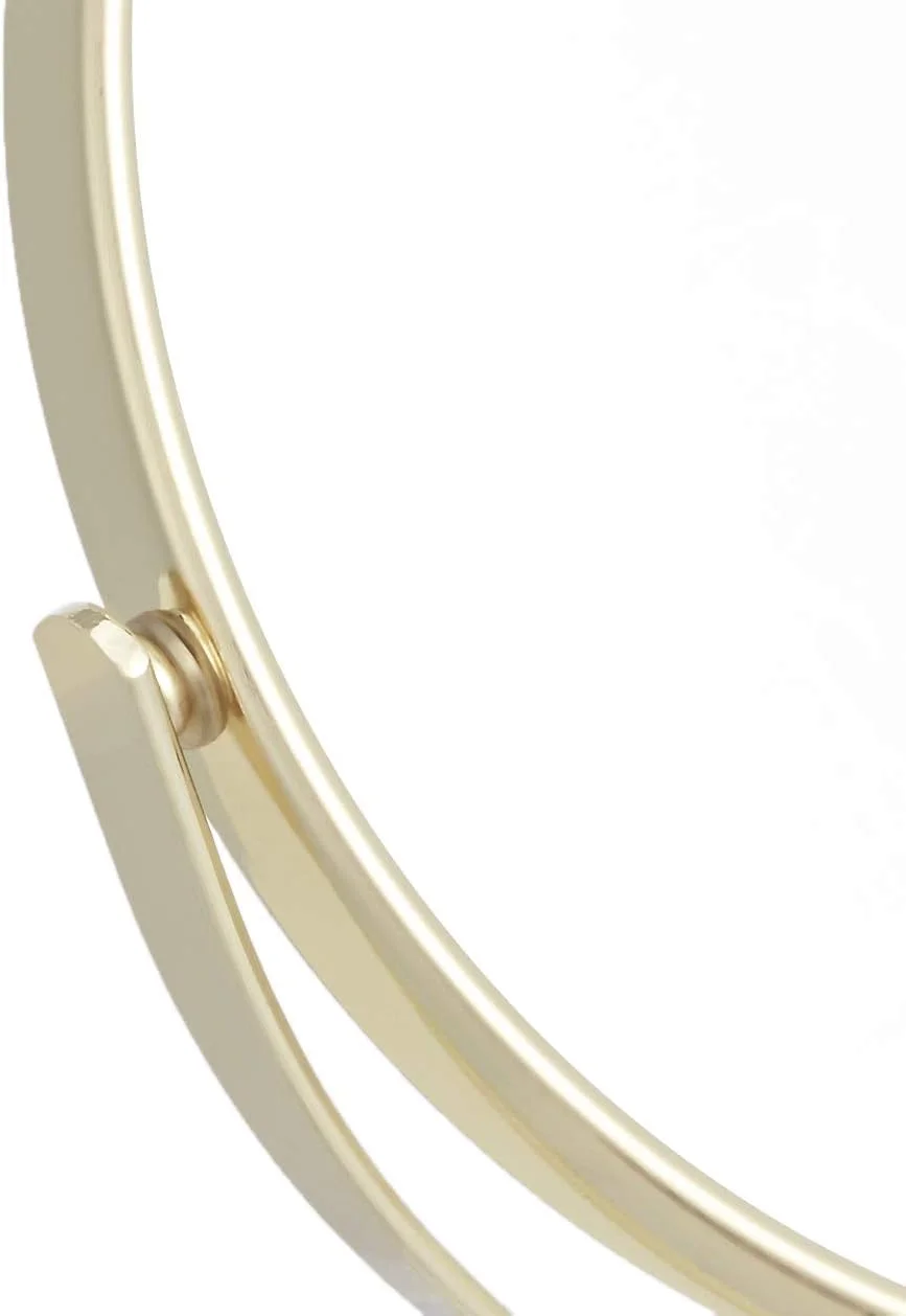 Amazon Basics Vanity Mirror - 1X/5X Magnification, Gold Amazon Basics Vanity Mirror - 1X/5X Magnification, Gold