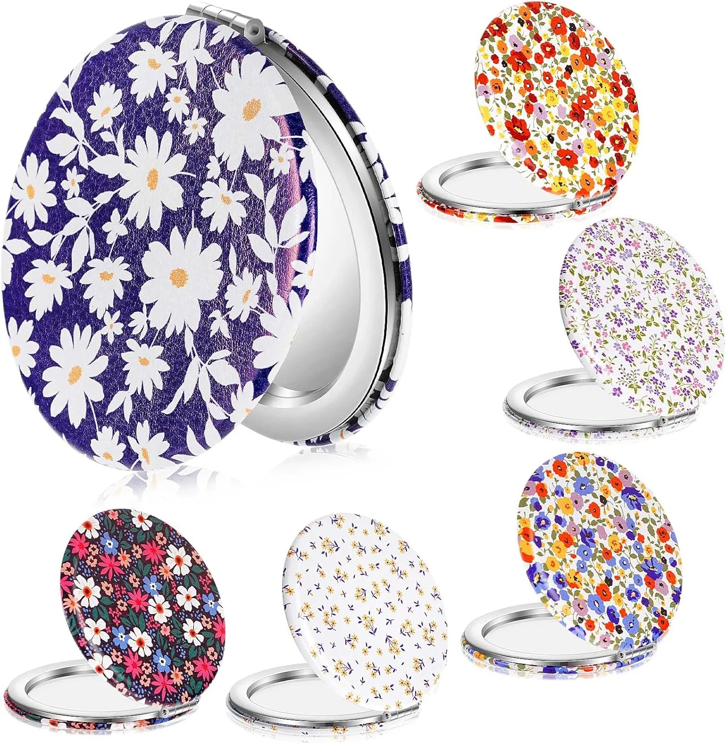 آینه جیبی زنانه Vicenpal، 6 عدد، آینه کوچک و جمع و جور برای کیف دستی، آینه آرایشی مسافرتی ذرهبینی، آینه تاشو قابل حمل، هدیه آینه کوچک برای دانشآموزان، معلمان و دوستان (گل بابونه) آینه جیبی زنانه Vicenpal، 6 عدد، آینه کوچک و جمع و جور برای کیف دستی، آینه آرایشی مسافرتی ذرهبینی، آینه تاشو قابل حمل، هدیه آینه کوچک برای دانشآموزان، معلمان و دوستان (گل بابونه)