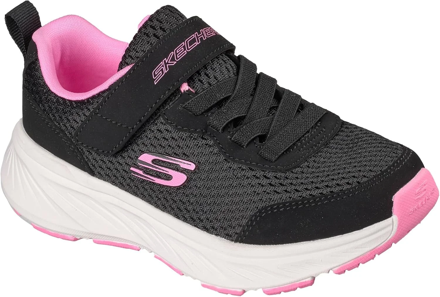 کفش ورزشی دخترانه اسکیچرز مدل EDGERIDE با بست قلاب و حلقه - 303981L-BKPK کفش ورزشی دخترانه اسکیچرز مدل EDGERIDE با بست قلاب و حلقه - 303981L-BKPK