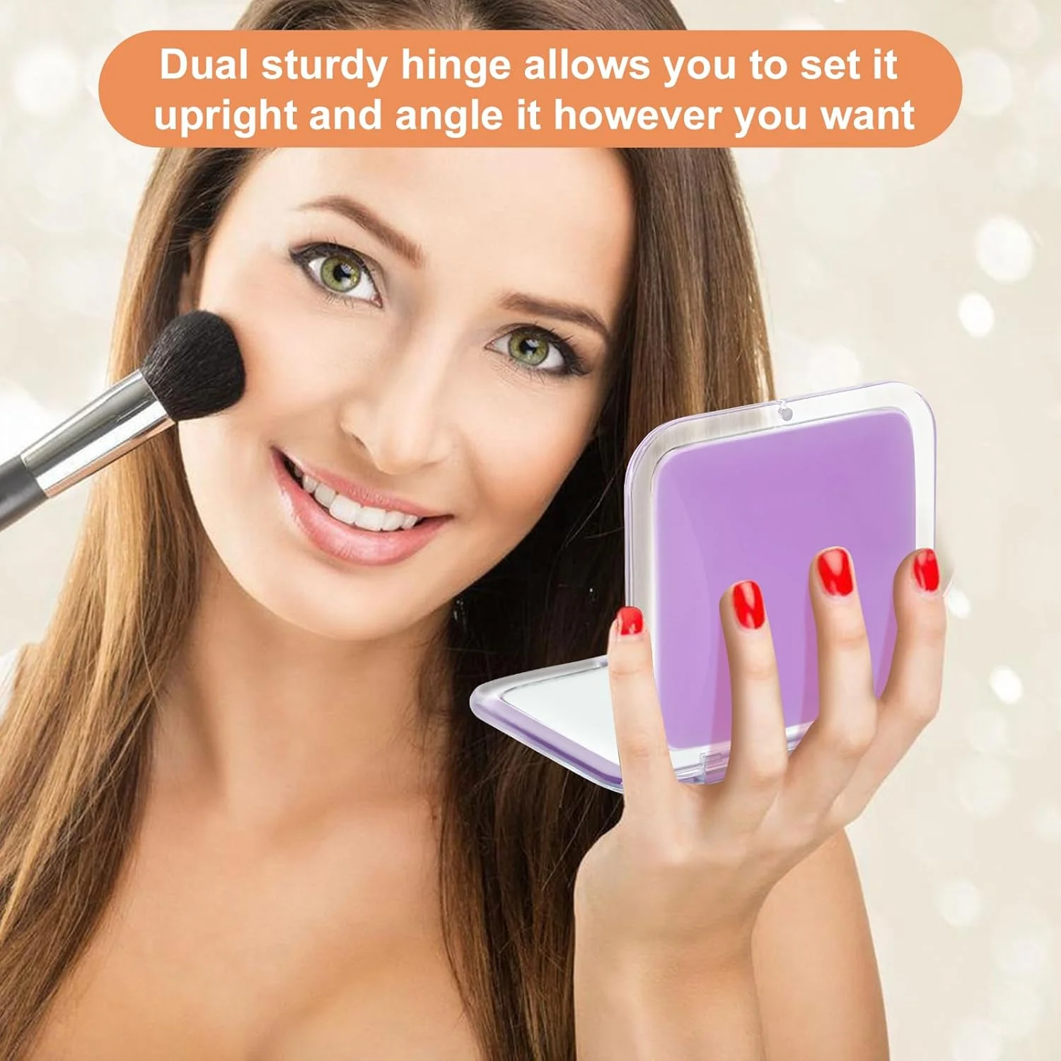 آینه آرایشی جیبی SANTOO با بزرگنمایی 15 برابر، آینه کوچک مسافرتی - دستی، تاشو و قابل حمل 2 طرفه با بزرگنمایی 15 برابر و 1 برابر برای کیف پول - مربع 8.4x8.4 سانتی متر (بنفش) آینه آرایشی جیبی SANTOO با بزرگنمایی 15 برابر، آینه کوچک مسافرتی - دستی، تاشو و قابل حمل 2 طرفه با بزرگنمایی 15 برابر و 1 برابر برای کیف پول - مربع 8.4x8.4 سانتی متر (بنفش)