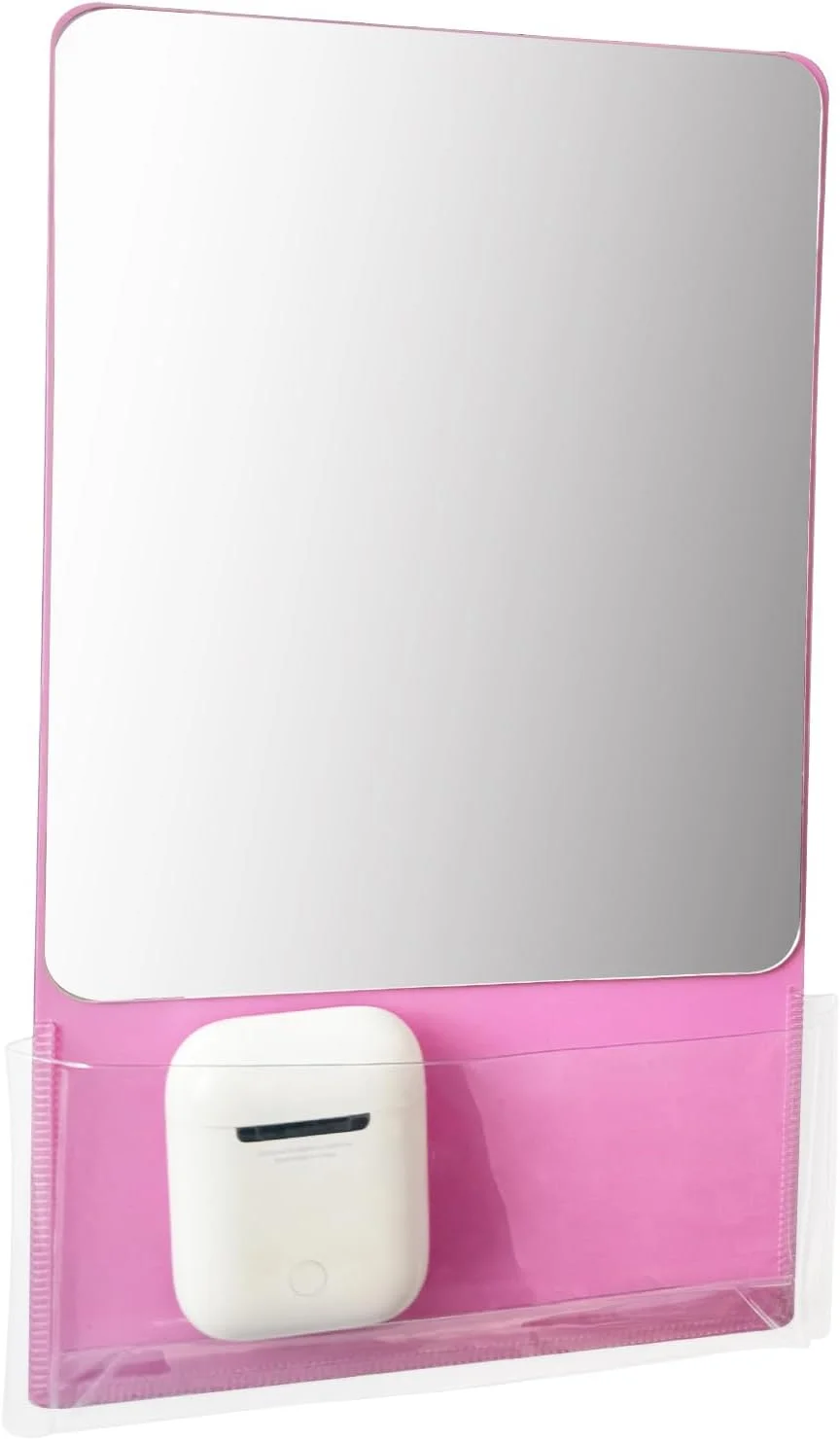 آینه مغناطیسی قوی Neehows، 24x14 سانتی متر، بازتاب فوق العاده شفاف، آینه شیشه ای واقعی کوچک با پشت کاملا مغناطیسی و جیب ذخیره سازی برای کمد مدرسه، یخچال، کابینت اداری - صورتی آینه مغناطیسی قوی Neehows، 24x14 سانتی متر، بازتاب فوق العاده شفاف، آینه شیشه ای واقعی کوچک با پشت کاملا مغناطیسی و جیب ذخیره سازی برای کمد مدرسه، یخچال، کابینت اداری - صورتی