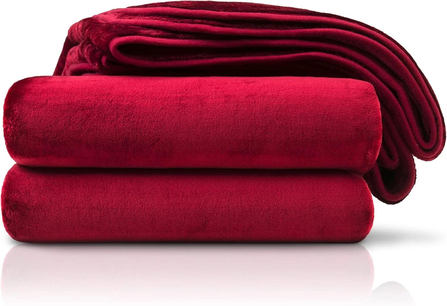 پتوی نرم و لطیف آماگو گوزه، بورگاندی، 180 x 220 سانتی متر، 40024-33-8020