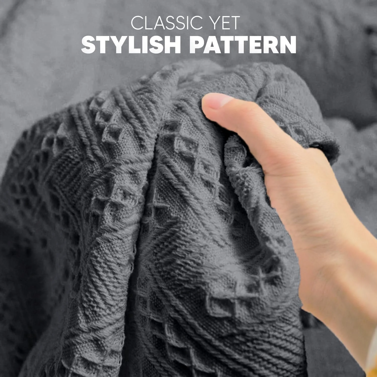 پتو بافتنی AC&L مناسب تخت، مبل، کاناپه، صندلی، پتوی مسافرتی برای تمام فصول - پتوی نرم، سبک و راحت برای پیک نیک، مسافرت، هدیه دکوری منزل (خاکستری) پتو بافتنی AC&L مناسب تخت، مبل، کاناپه، صندلی، پتوی مسافرتی برای تمام فصول - پتوی نرم، سبک و راحت برای پیک نیک، مسافرت، هدیه دکوری منزل (خاکستری)