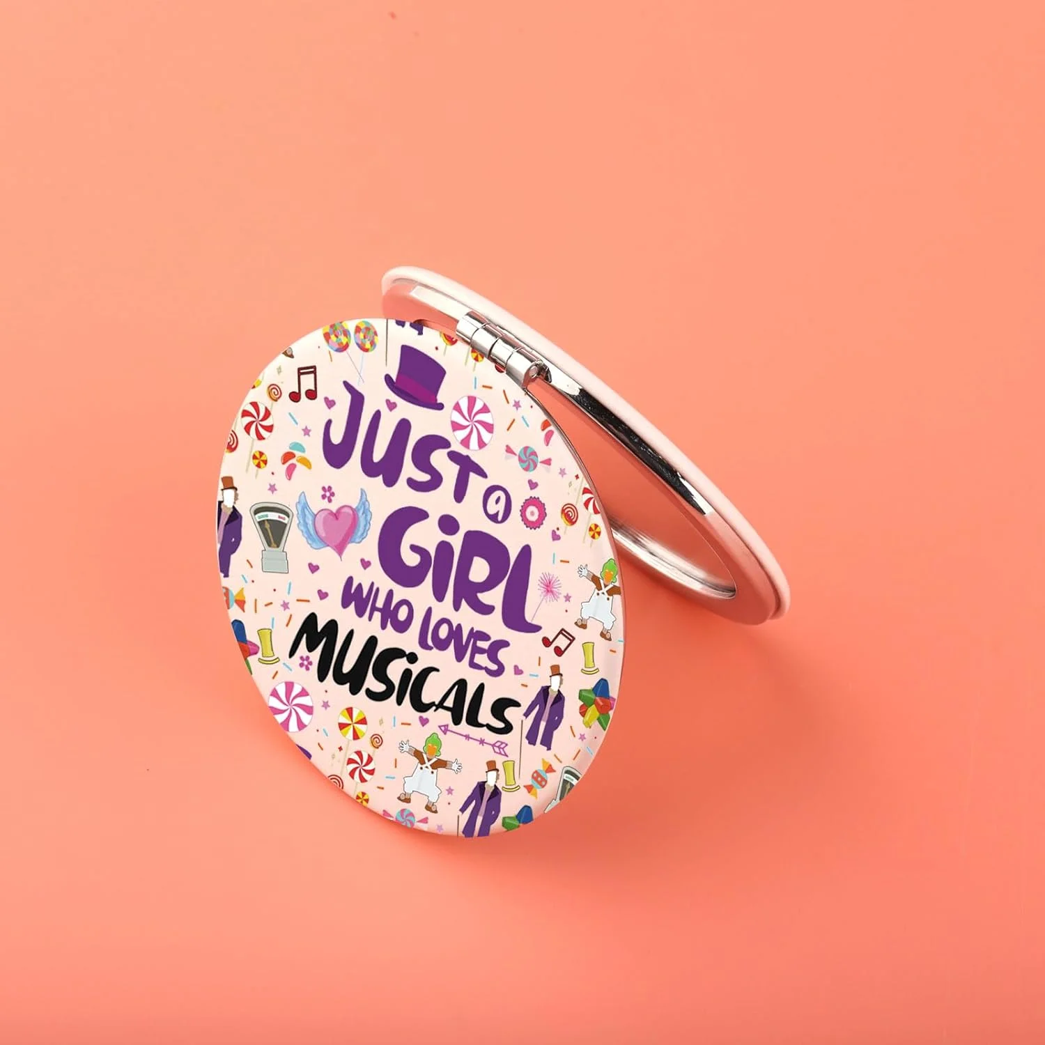 WSNANG آینه آرایشی ویلی وانکا با الهام از کارخانه شکلات سازی، هدیه ای برای طرفداران ویلی وانکا (USChocolateMirror)