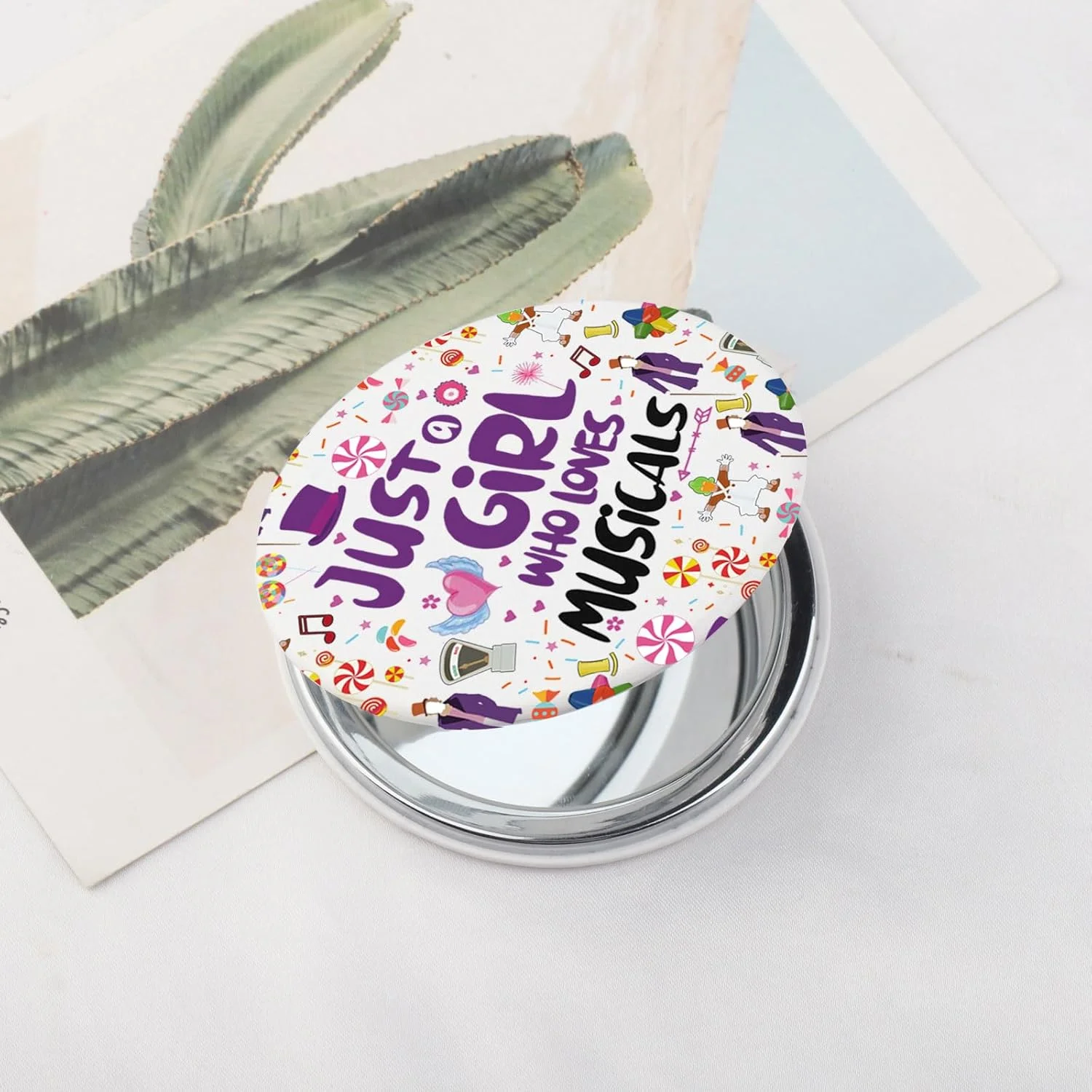 WSNANG آینه آرایشی ویلی وانکا با الهام از کارخانه شکلات سازی، هدیه ای برای طرفداران ویلی وانکا (USChocolateMirror)