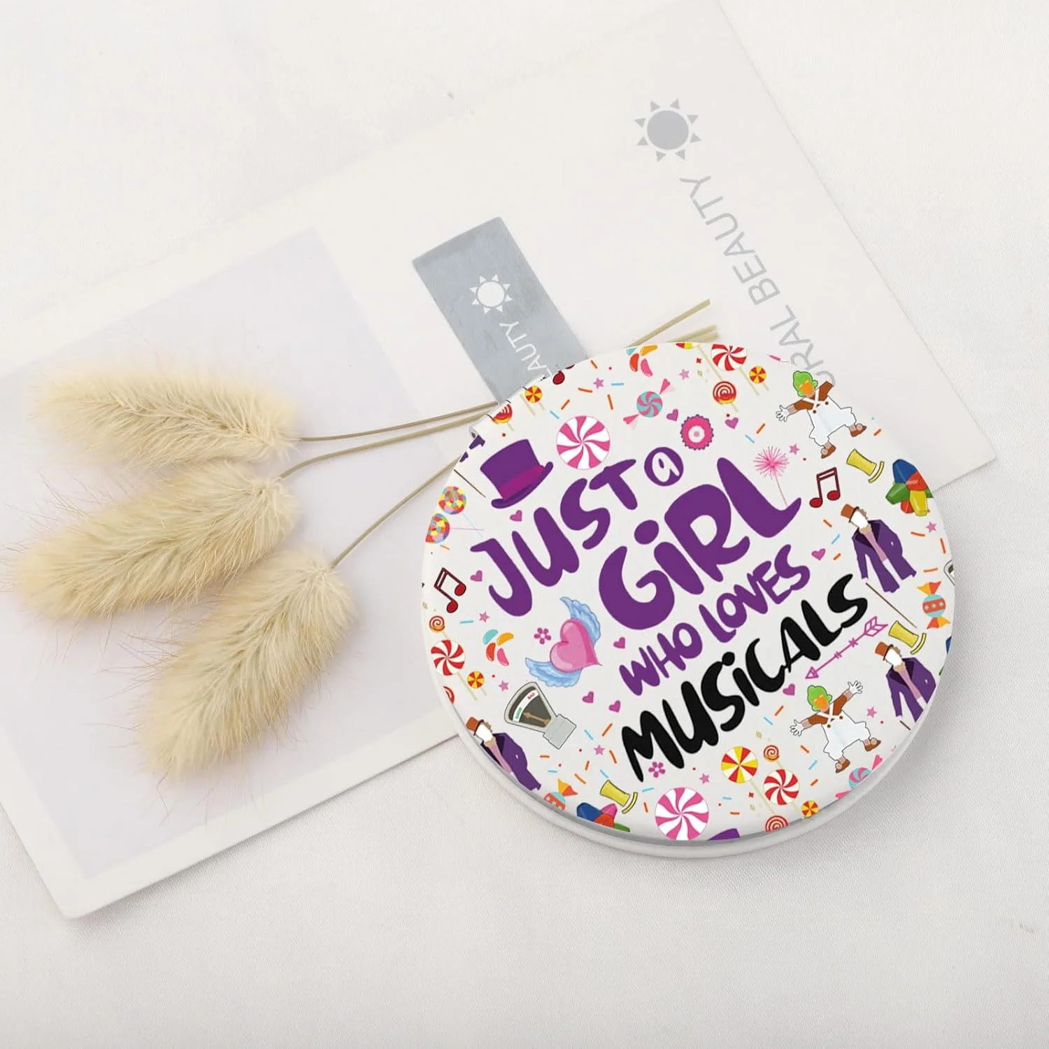 WSNANG آینه آرایشی ویلی وانکا با الهام از کارخانه شکلات سازی، هدیه ای برای طرفداران ویلی وانکا (USChocolateMirror)