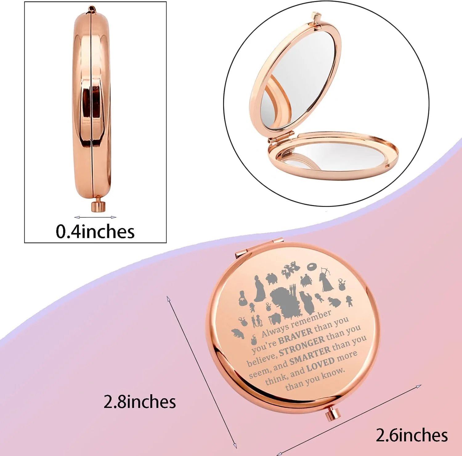 آینه آرایشی جیبی مسافرتی WSNANG پرنسس مریدا، هدیه ای برای طرفداران فیلم کارتونی مریدا (آینه همیشه من - RG) آینه آرایشی جیبی مسافرتی WSNANG پرنسس مریدا، هدیه ای برای طرفداران فیلم کارتونی مریدا (آینه همیشه من - RG)