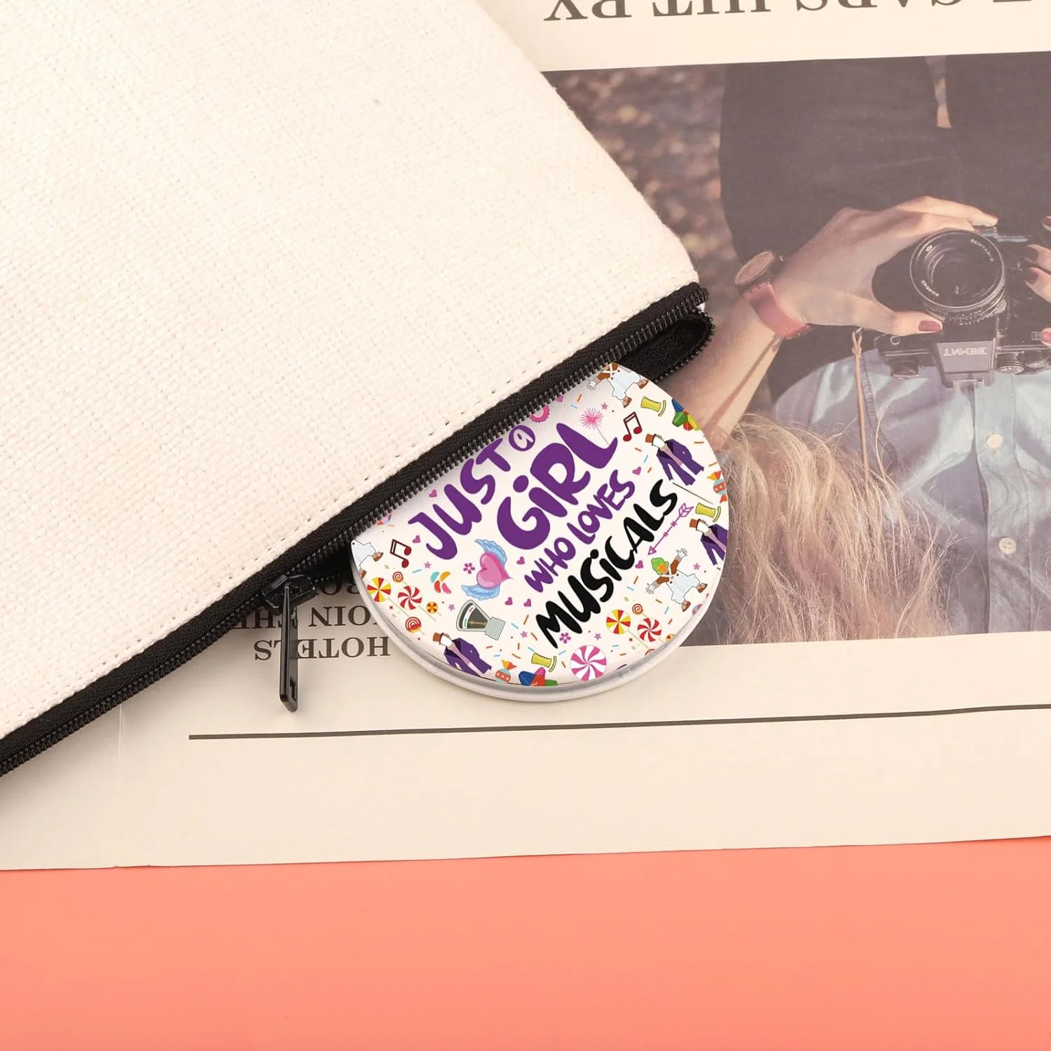 WSNANG آینه آرایشی ویلی وانکا با الهام از کارخانه شکلات سازی، هدیه ای برای طرفداران ویلی وانکا (USChocolateMirror)