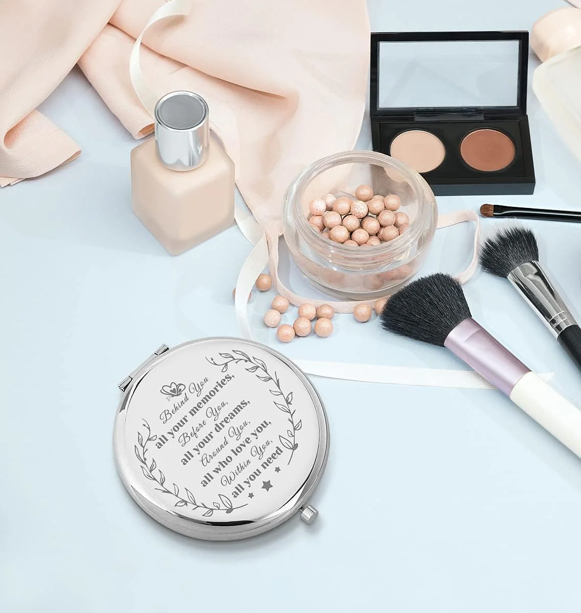 آینه آرایشی کوچک جیبی WHING با حکاکی عبارت "تمام خاطراتت پشت سرت" - هدیه ای برای زنان، دوستان، خواهر، مادر، همکاران، مناسبت های کریسمس، تولد، فارغ التحصیلی و خداحافظی آینه آرایشی کوچک جیبی WHING با حکاکی عبارت "تمام خاطراتت پشت سرت" - هدیه ای برای زنان، دوستان، خواهر، مادر، همکاران، مناسبت های کریسمس، تولد، فارغ التحصیلی و خداحافظی