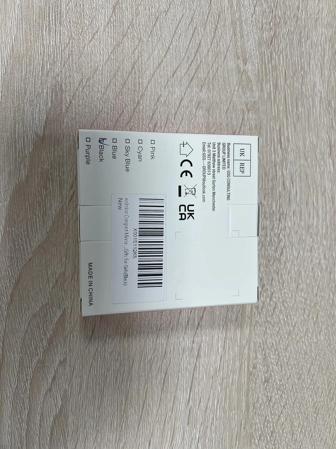 آینه آرایشی جیبی فشرده Wobsion با نور LED قابل شارژ، بزرگنمایی 1x/3x، آینه مسافرتی دو طرفه، آینه کوچک قابل حمل برای کیف دستی، هدیه برای دختران (مشکی)