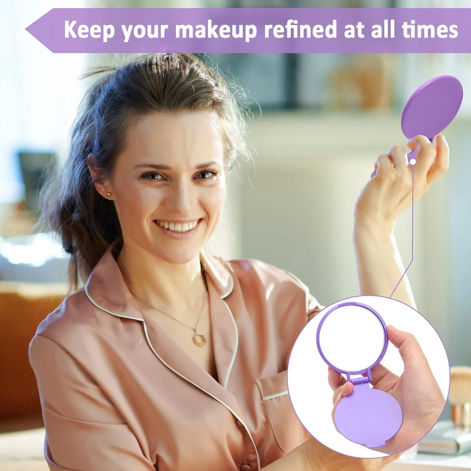 آینه تاشو کوچک گرد Windspeed، بسته 18 عددی، 2.4 اینچ، آینه آرایشی مسافرتی کوچک قابل حمل، آینه آرایشی فشرده گرد عمده برای کیف پول، استفاده روزانه مسافرتی دخترانه زنانه آینه تاشو کوچک گرد Windspeed، بسته 18 عددی، 2.4 اینچ، آینه آرایشی مسافرتی کوچک قابل حمل، آینه آرایشی فشرده گرد عمده برای کیف پول، استفاده روزانه مسافرتی دخترانه زنانه