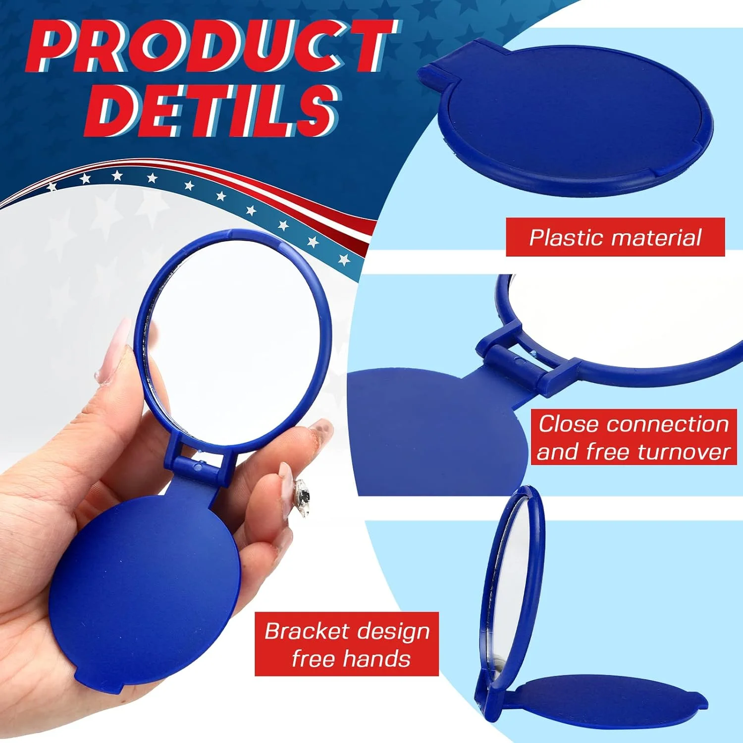 آینه جیبی فشرده ویسات بسته 48 عددی، هدیه برای زنان، صورتی، کیف پول، چند رنگ، آینه کوچک، هدیه برای همسر و معشوق (قرمز، آبی، سفید، مشکی) آینه جیبی فشرده ویسات بسته 48 عددی، هدیه برای زنان، صورتی، کیف پول، چند رنگ، آینه کوچک، هدیه برای همسر و معشوق (قرمز، آبی، سفید، مشکی)