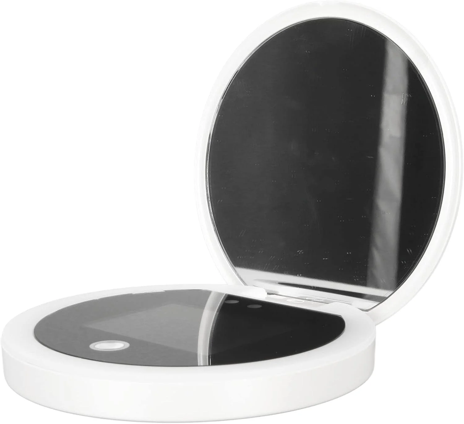 آینه آرایشی با بزرگنمایی 2 برابری Vvikizy با نور LED، آینه آرایشی قابل حمل برای مسافرت، ایده آل برای تست کرم ضد آفتاب، با کنترل لمسی هوشمند