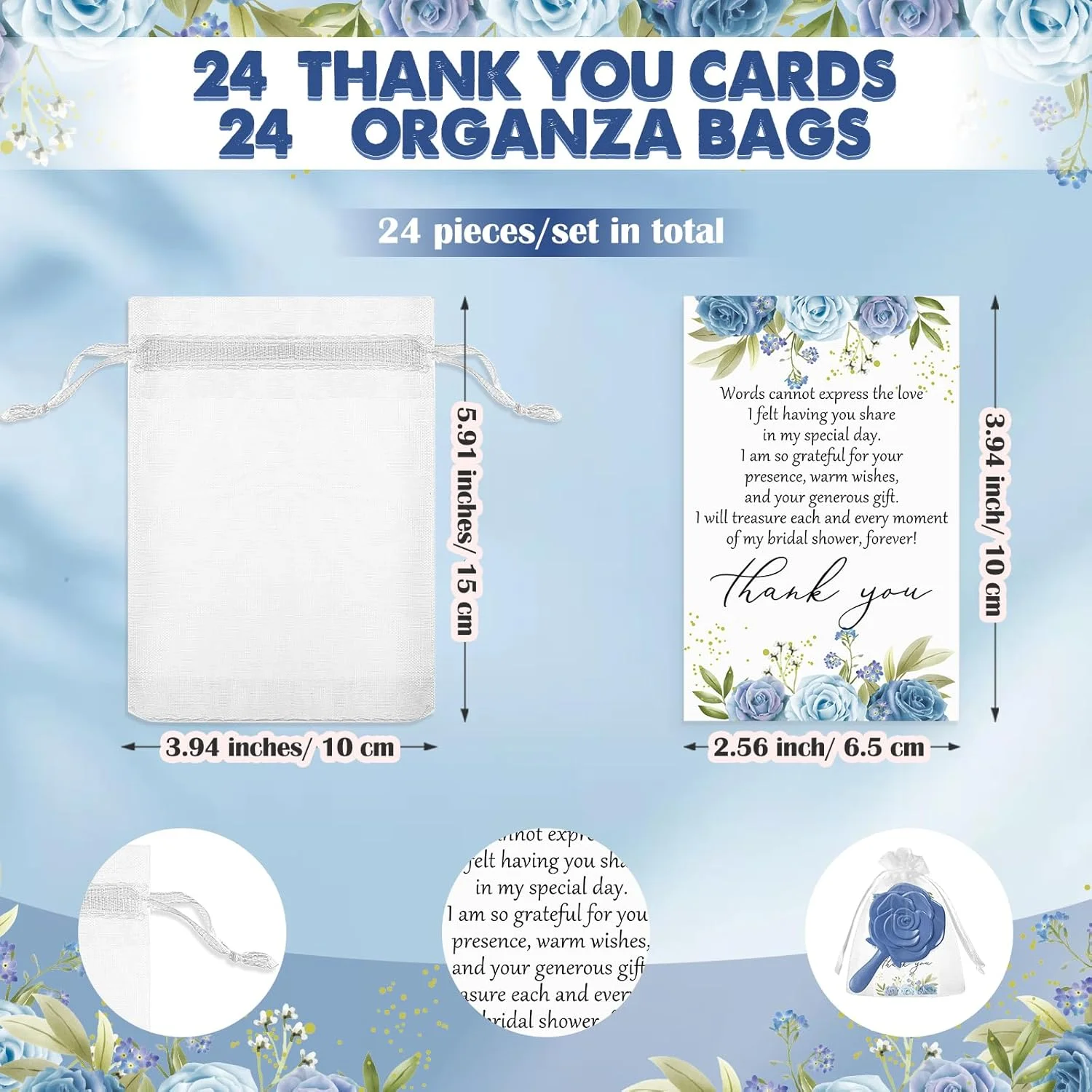 آینه های جیبی رز Wenqik، 24 عددی، مناسب گیفت عروسی و مهمانی، آینه دستی رز به همراه کارت تشکر و کیسه های ارگانزا، هدیه یادگاری مهمانان (آبی) آینه های جیبی رز Wenqik، 24 عددی، مناسب گیفت عروسی و مهمانی، آینه دستی رز به همراه کارت تشکر و کیسه های ارگانزا، هدیه یادگاری مهمانان (آبی)