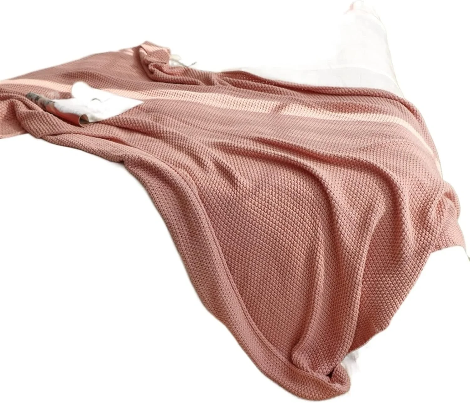 پتو YHUAEE طرح ساده و طبیعی، پتوی بافتنی نفیس برای تخت، روکش مبل دنج، پتوی مسافرتی