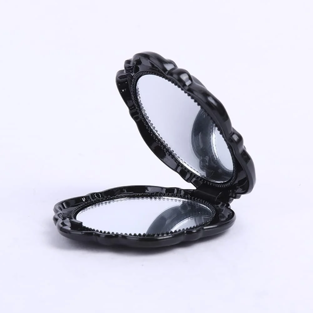 UUYYEO آینه های کوچک جمع و جور 4 عددی، آینه آرایشی گرد برای کیف پول، آینه جیبی تاشو کوچک، آینه مسافرتی قابل حمل، آینه دو طرفه برای زنان و دختران