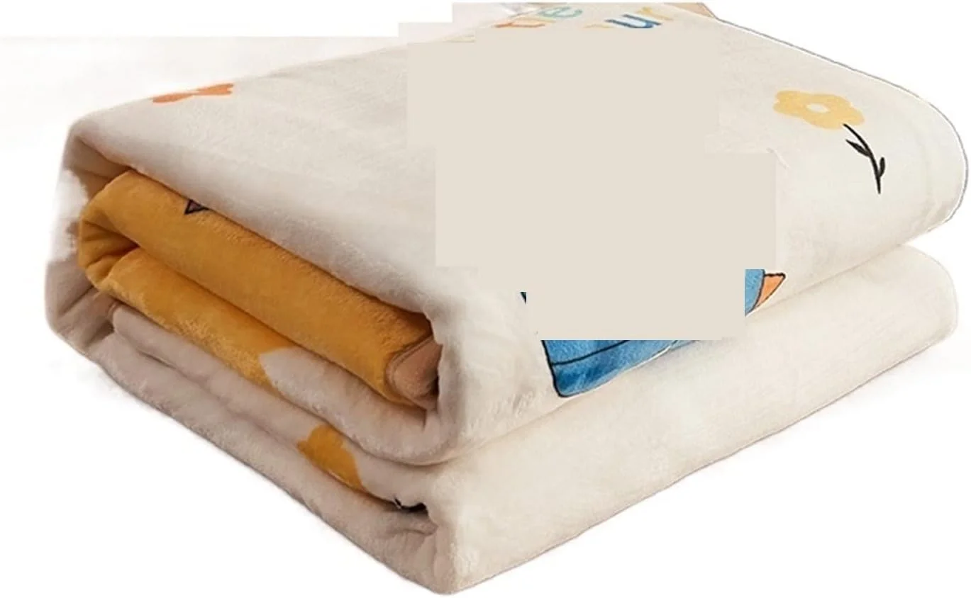 پتوهای YHUAEE، پتوهای فلانل برای تخت، پتوهای نرم و گرم از جنس پشم مرجانی، پتوی تک لایه چاپی