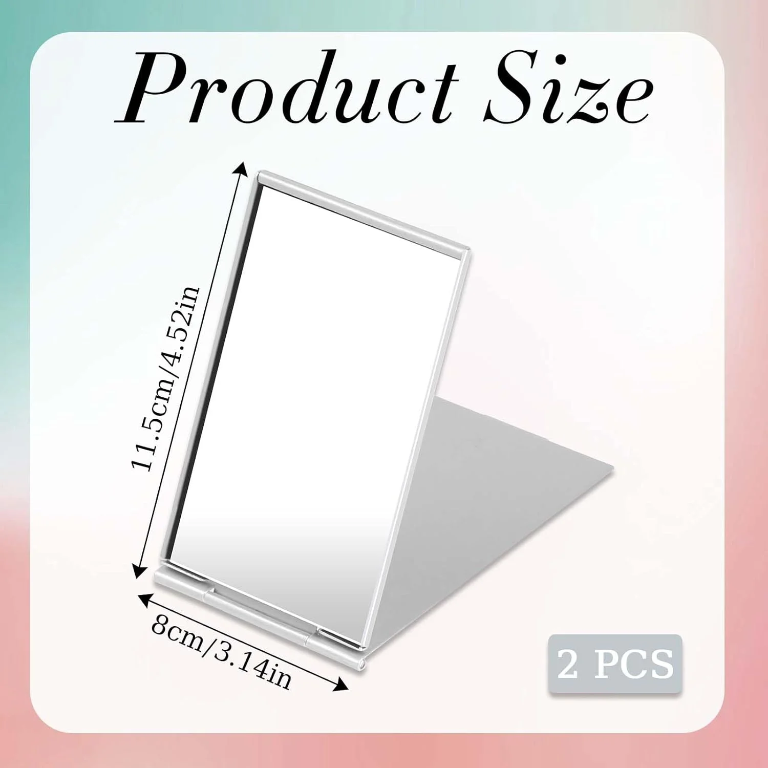 آینه آرایشی مسافرتی تاشو Trinkrittey، فوق العاده باریک، آینه جیبی مسافرتی، آینه آرایشی قابل حمل، پوسته آلومینیومی، آینه های آرایشی جمع و جور برای پالت آرایش، 2 عدد آینه آرایشی مسافرتی تاشو Trinkrittey، فوق العاده باریک، آینه جیبی مسافرتی، آینه آرایشی قابل حمل، پوسته آلومینیومی، آینه های آرایشی جمع و جور برای پالت آرایش، 2 عدد